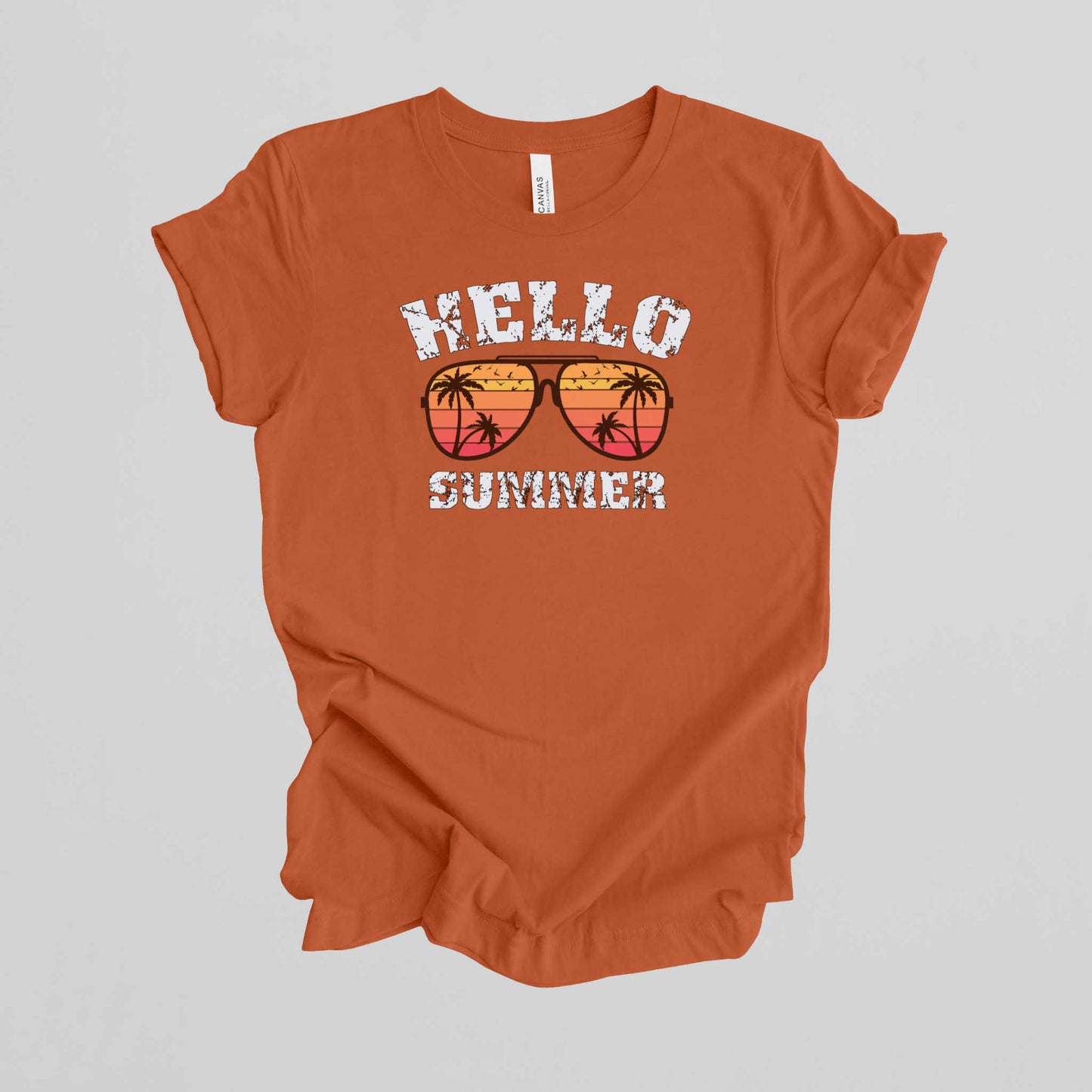 Hello Summer T-shirt, Fun Summer Vacation Tee, Perfect Outdoor Wear, Ideal Summer Gift