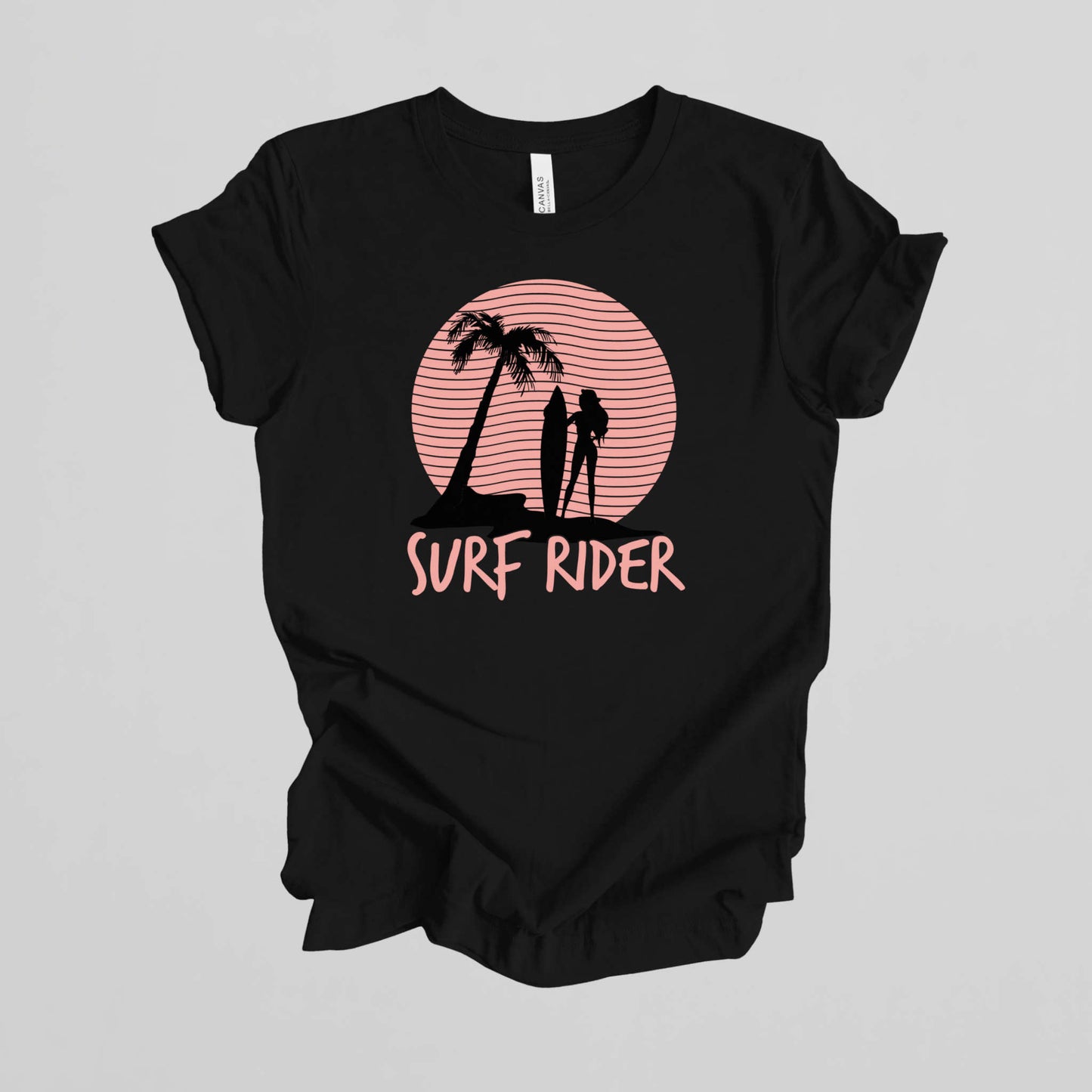 Surf Rider T-Shirt, Summer Beach Vacation Tee.