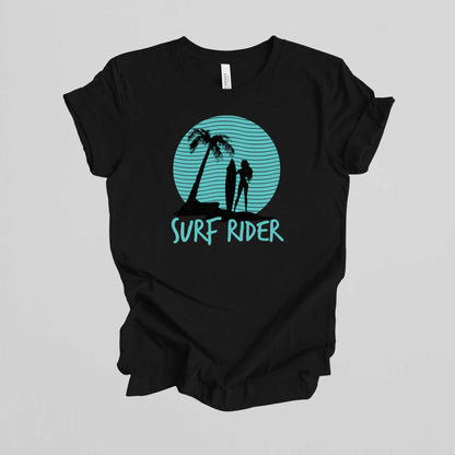 Surf Rider T-Shirt, Summer Beach Vacation Tee.