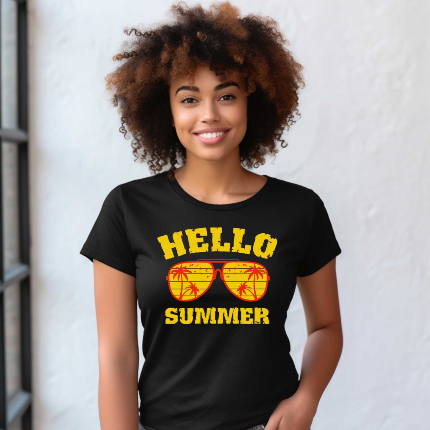 Hello Summer T-shirt, Fun Summer Vacation Tee, Perfect Outdoor Wear, Ideal Summer Gift. Vinyl.