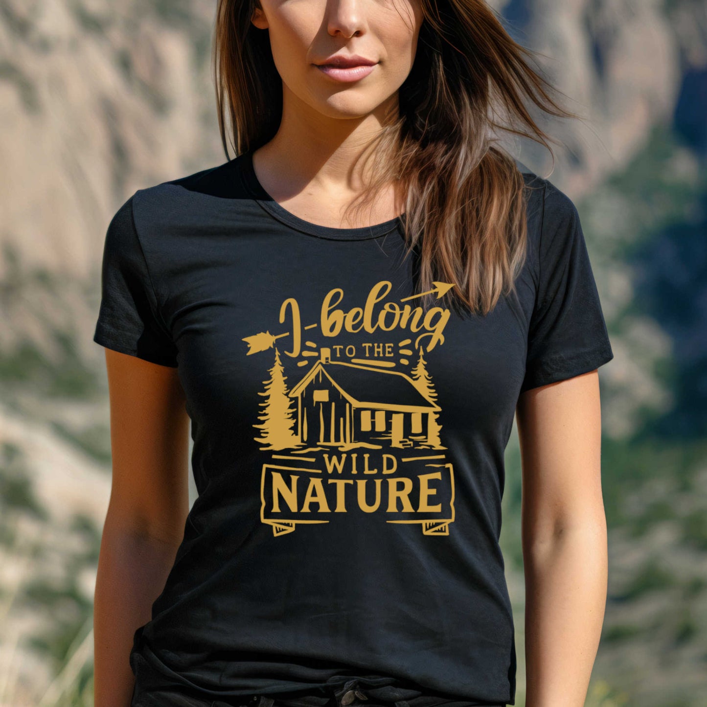 Camping Adventure T-Shirt. I Belong to the Wild Nature.