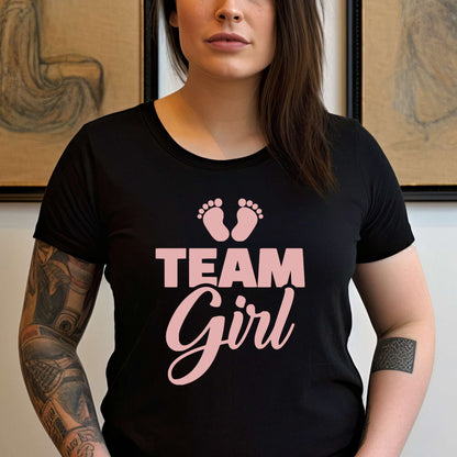 T-shirt for Gender Reveal Party. Team Girl.