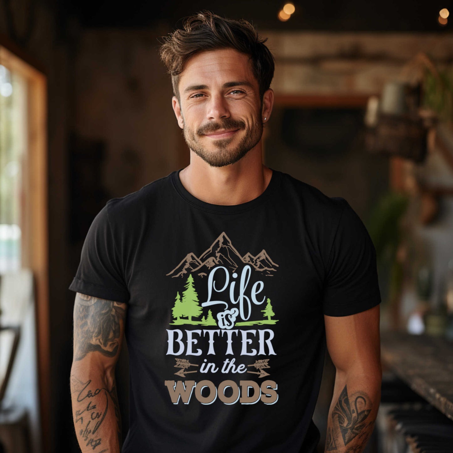 Camping T-Shirt. Life is Better in the Woods.