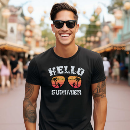 Hello Summer T-shirt, Fun Summer Vacation Tee, Perfect Outdoor Wear, Ideal Summer Gift