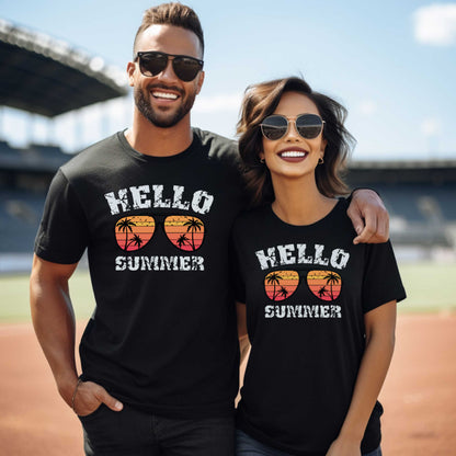 Hello Summer T-shirt, Fun Summer Vacation Tee, Perfect Outdoor Wear, Ideal Summer Gift