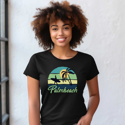 Palmbeach Summer T-Shirt, Beach Vacation Shirt.