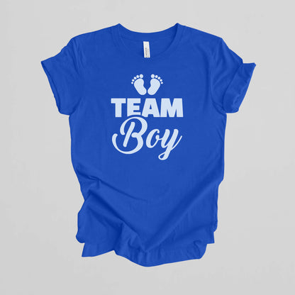 T-shirt for Gender Reveal Party. Team Boy.