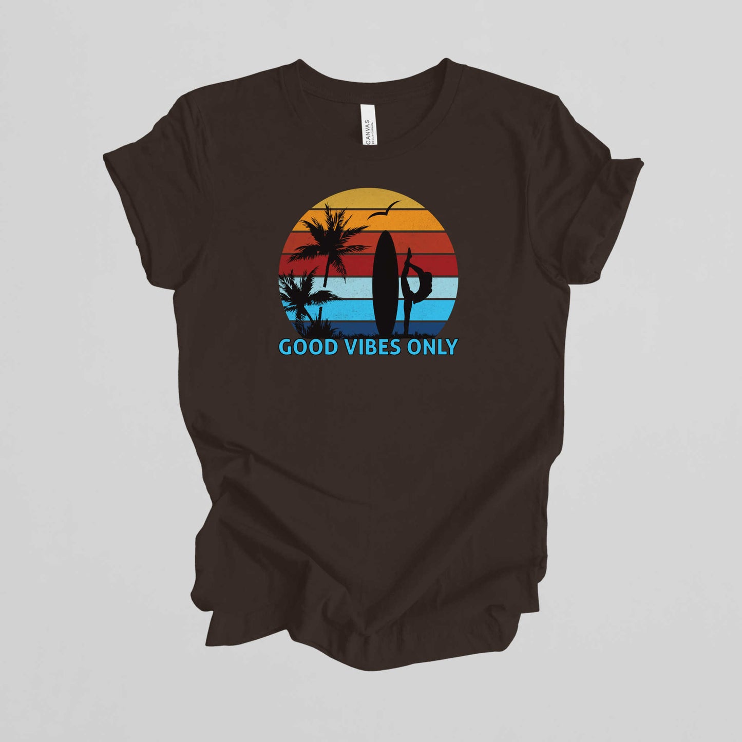 Good Vibes Only T-shirt for Women, Summer Vacation Outdoor Tee.