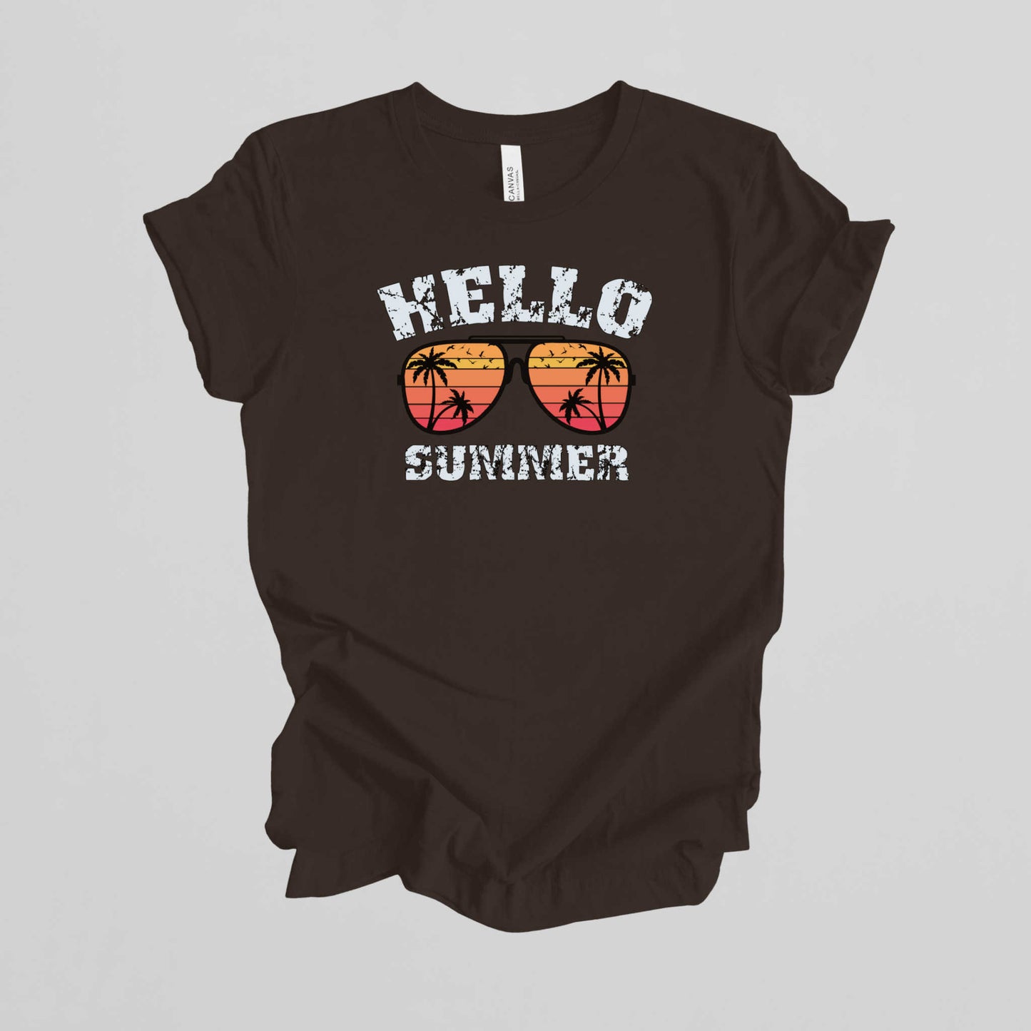 Hello Summer T-shirt, Fun Summer Vacation Tee, Perfect Outdoor Wear, Ideal Summer Gift