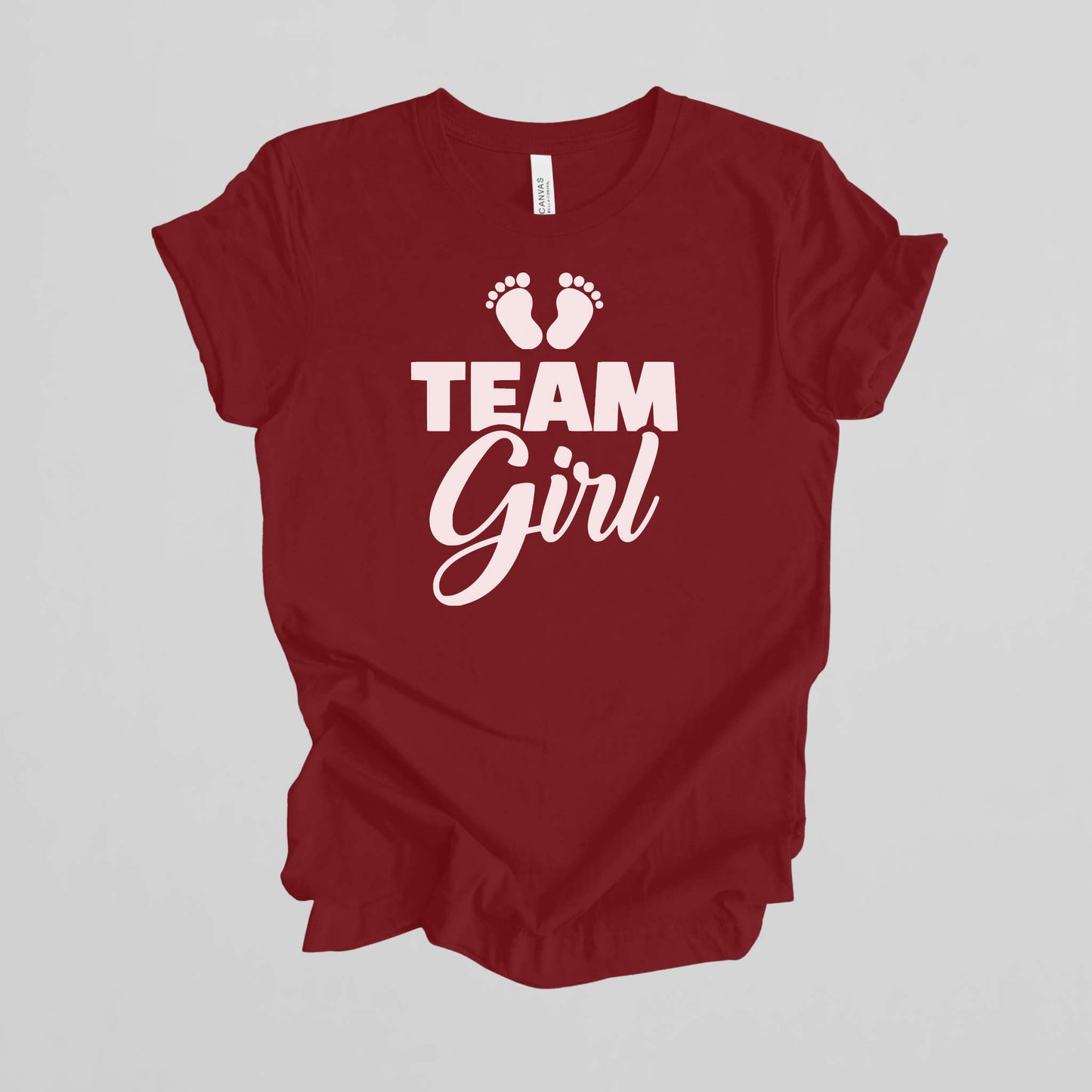 T-shirt for Gender Reveal Party. Team Girl.