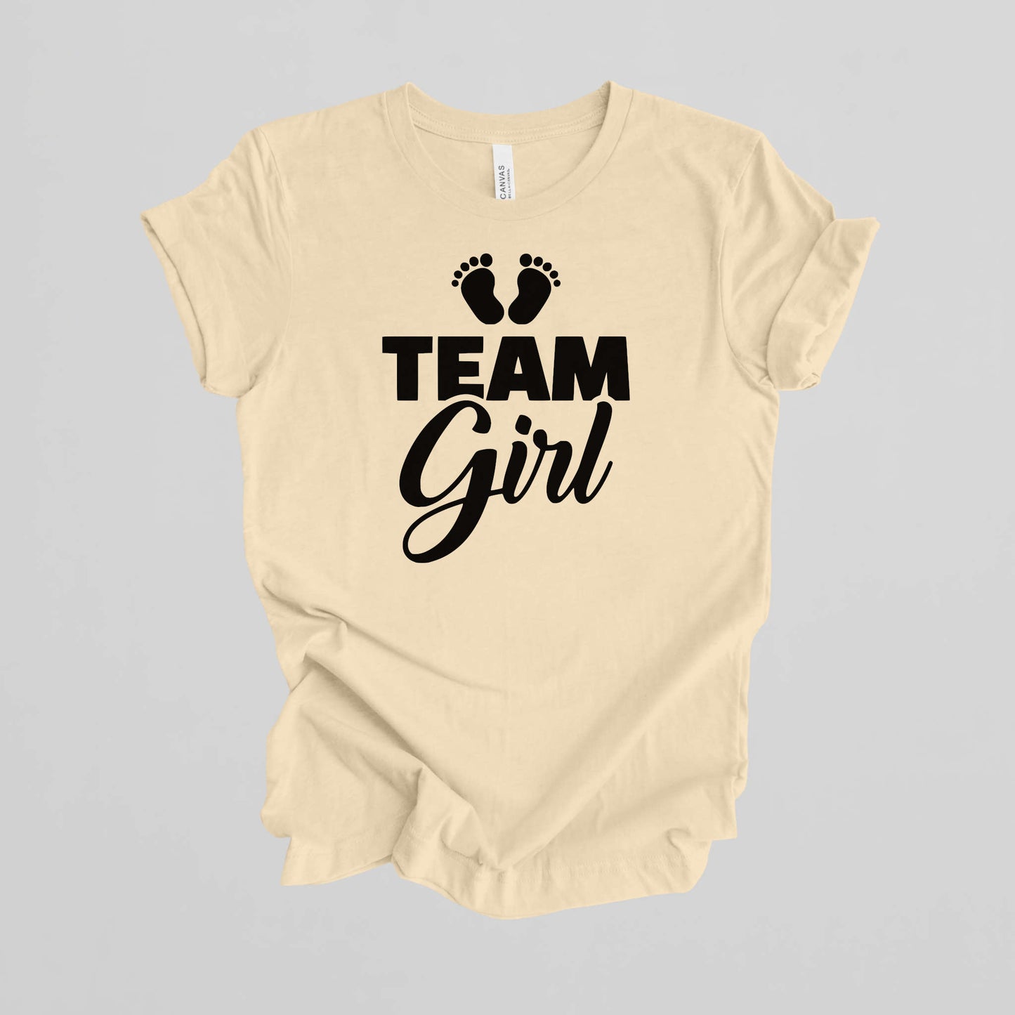 T-shirt for Gender Reveal Party. Team Girl.