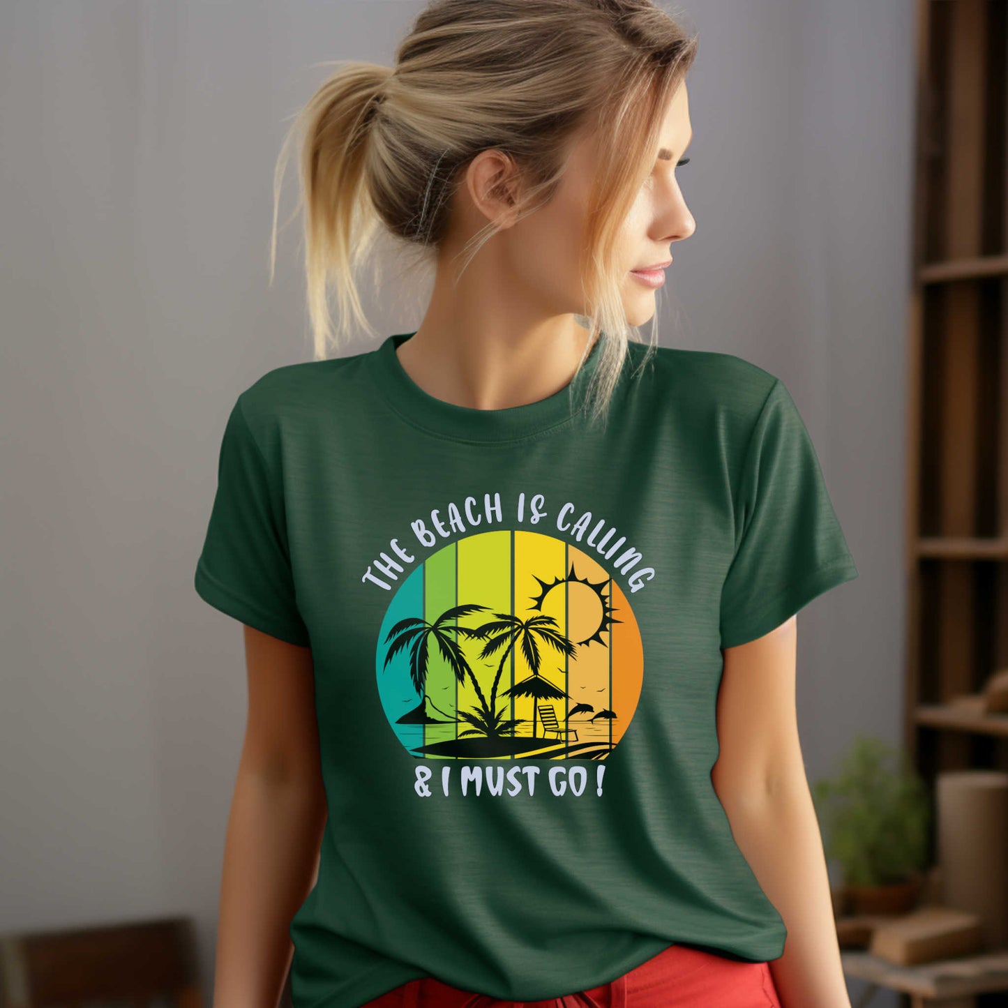 Summer Beach T-Shirt. The Beach is Calling and I Must Go.