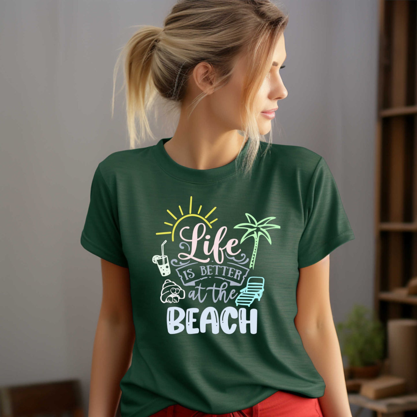 Vacation T-Shirt, Life is Better at the Beach.