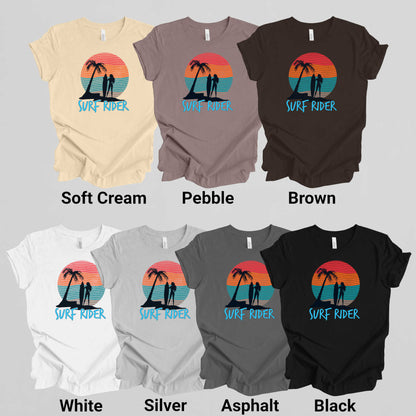 Surf Rider T-Shirt, Summer Beach Vacation Tee.