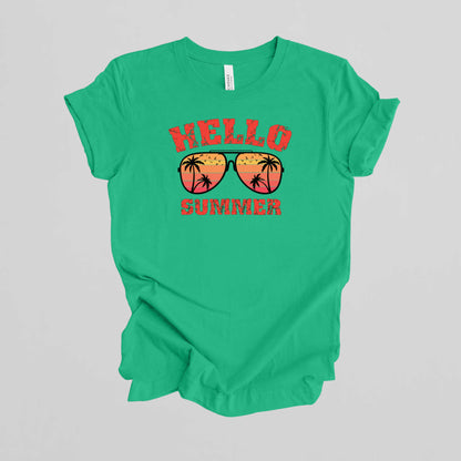 Hello Summer T-shirt, Fun Summer Vacation Tee, Perfect Outdoor Wear, Ideal Summer Gift