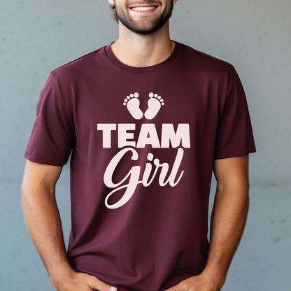 T-shirt for Gender Reveal Party. Team Girl.