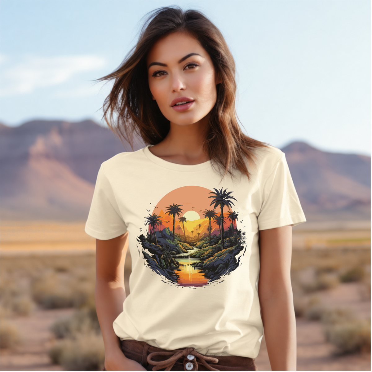 Desert Oasis Graphic T-Shirt