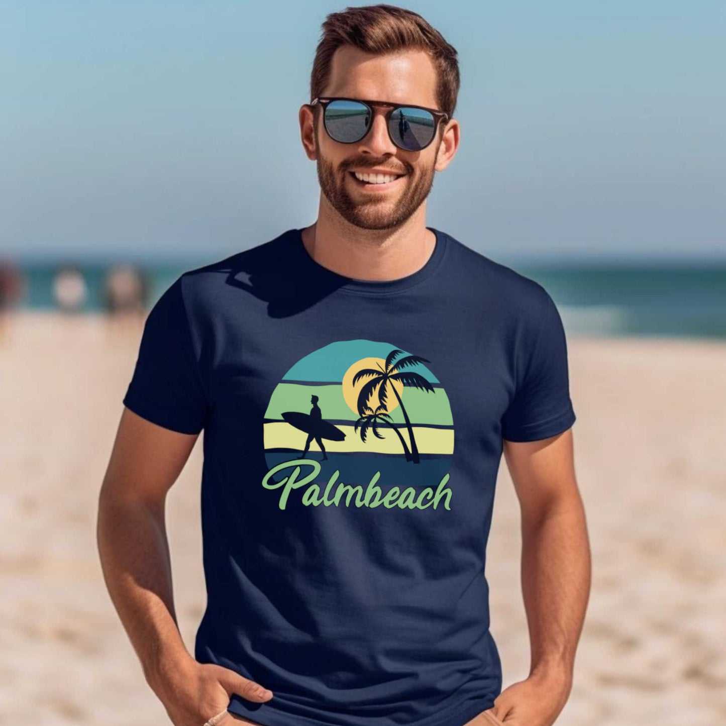 Palmbeach Summer T-Shirt, Beach Vacation Shirt.