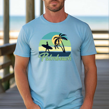 Palmbeach Summer T-Shirt, Beach Vacation Shirt.