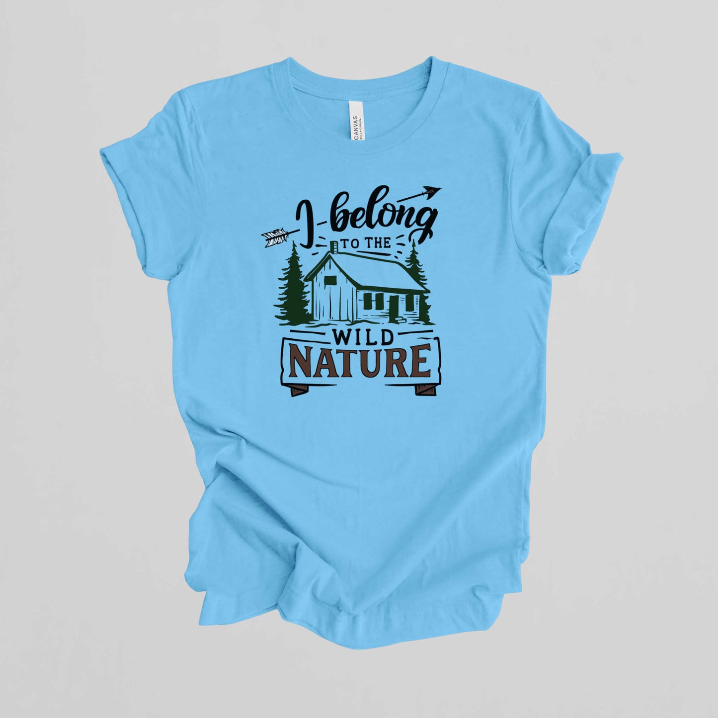 Camping Adventure T-Shirt. I Belong to the Wild Nature.