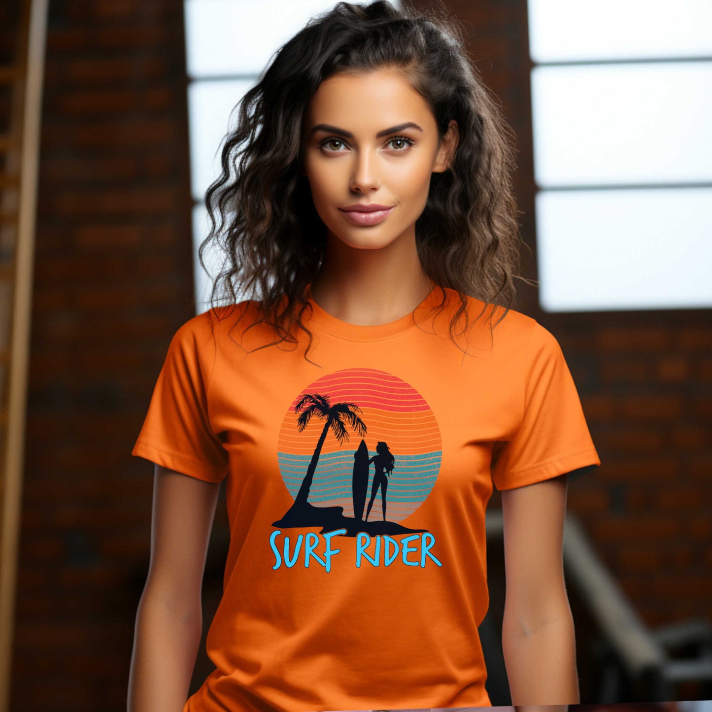 Surf Rider T-Shirt, Summer Beach Vacation Tee.