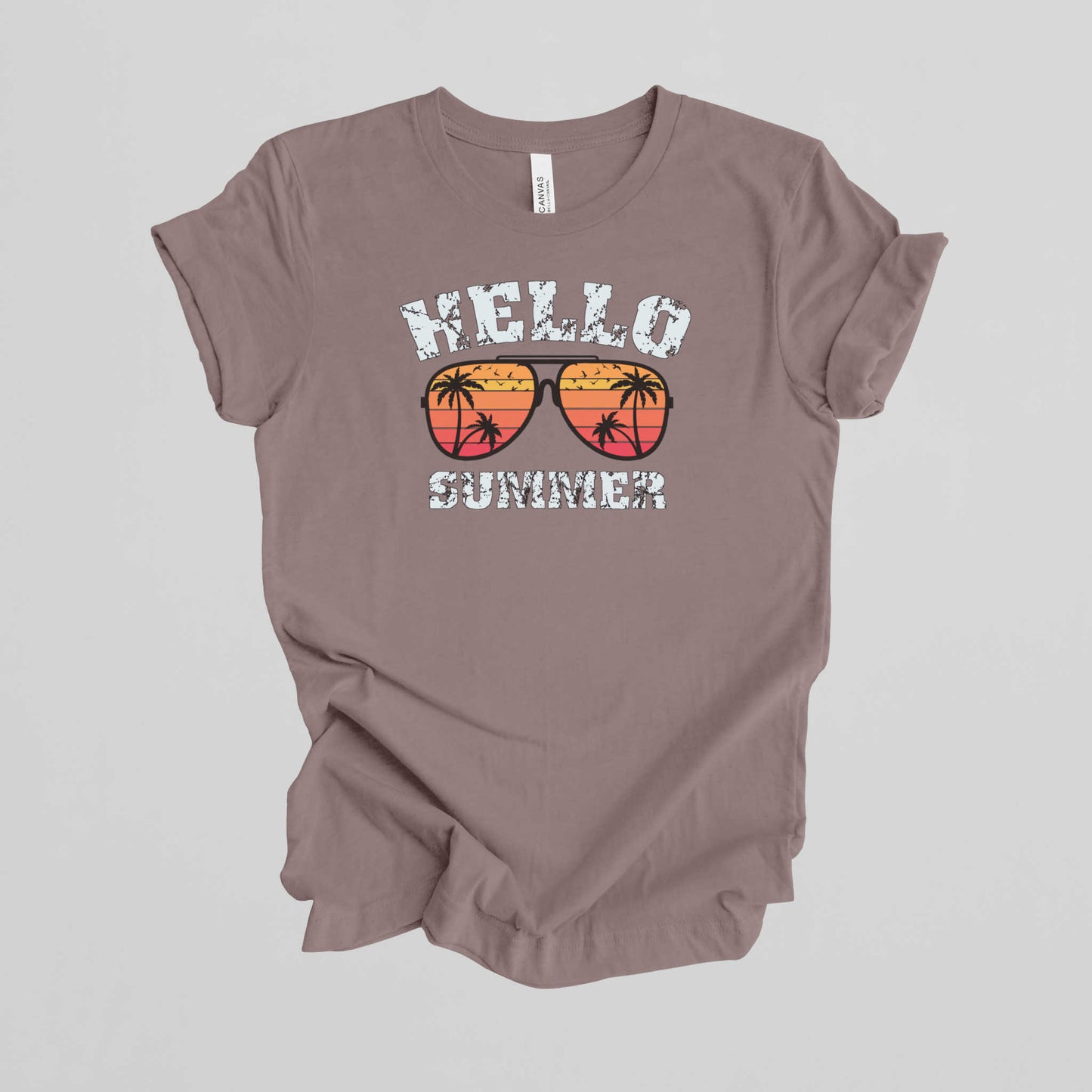 Hello Summer T-shirt, Fun Summer Vacation Tee, Perfect Outdoor Wear, Ideal Summer Gift