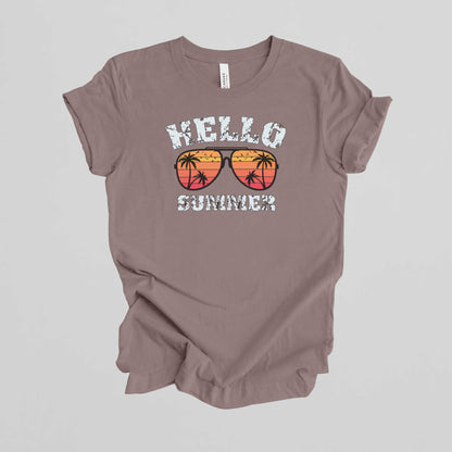 Hello Summer T-shirt, Fun Summer Vacation Tee, Perfect Outdoor Wear, Ideal Summer Gift