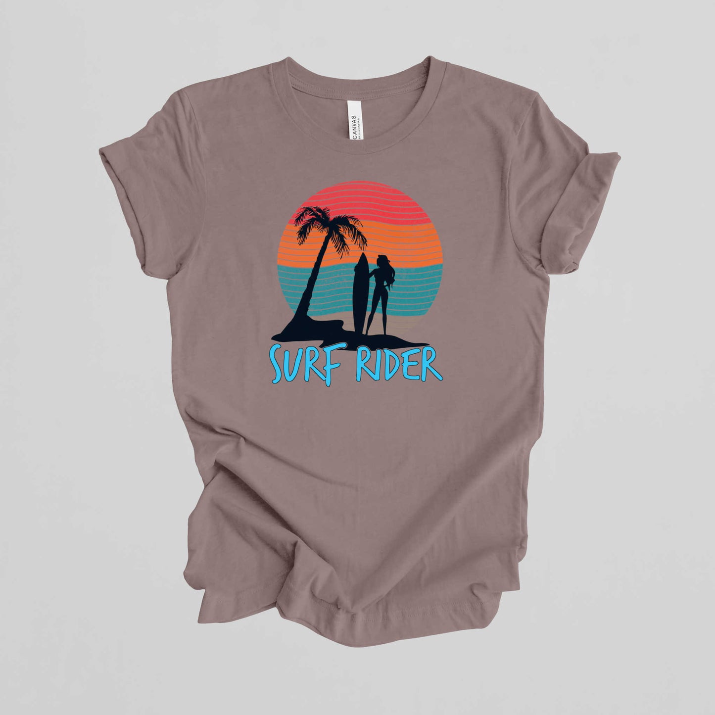 Surf Rider T-Shirt, Summer Beach Vacation Tee.