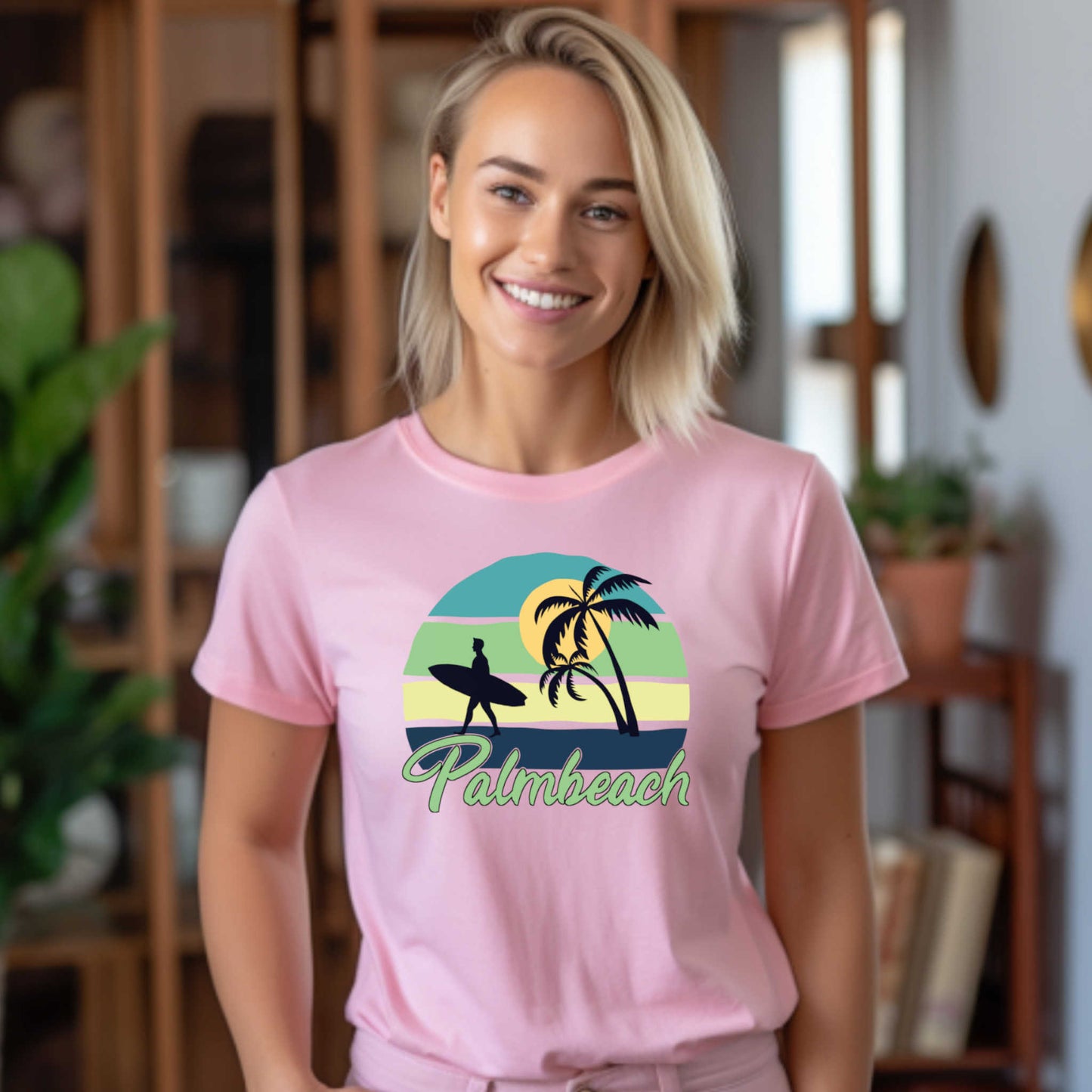 Palmbeach Summer T-Shirt, Beach Vacation Shirt.