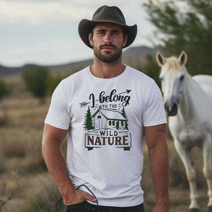 Camping Adventure T-Shirt. I Belong to the Wild Nature.