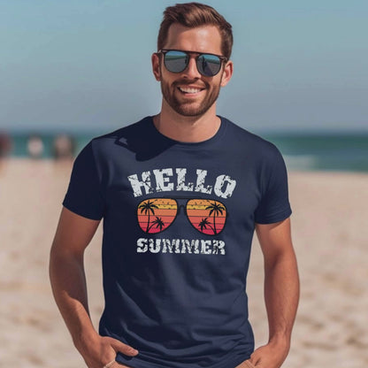 Hello Summer T-shirt, Fun Summer Vacation Tee, Perfect Outdoor Wear, Ideal Summer Gift