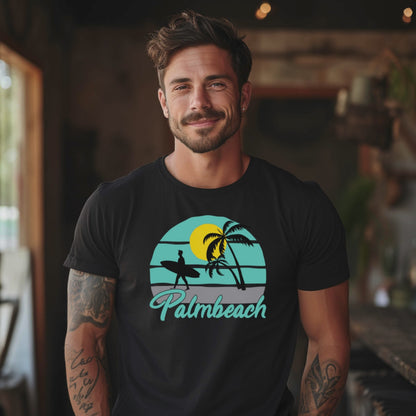 Palmbeach Summer T-Shirt, Beach Vacation Shirt.