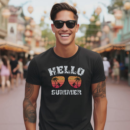 Hello Summer T-shirt, Fun Summer Vacation Tee, Perfect Outdoor Wear, Ideal Summer Gift