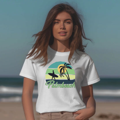 Palmbeach Summer T-Shirt, Beach Vacation Shirt.