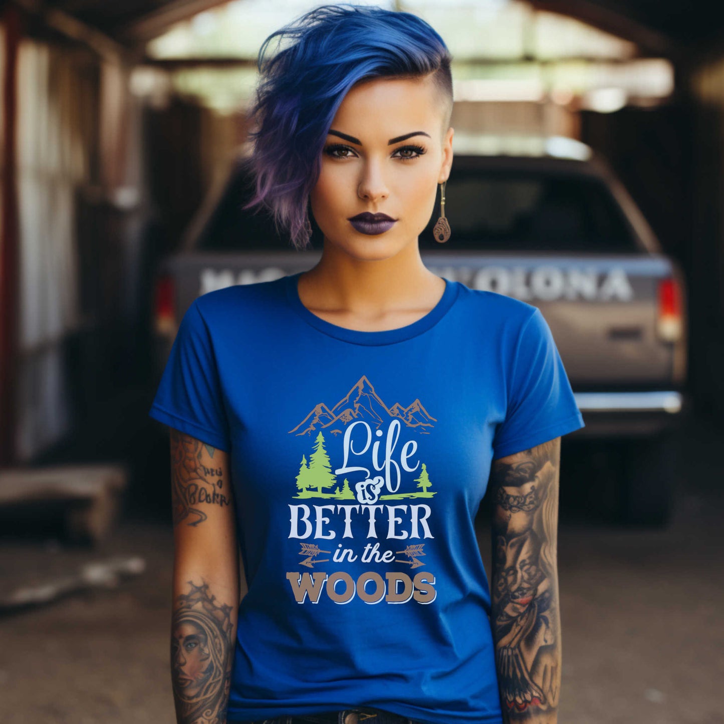 Camping T-Shirt. Life is Better in the Woods.