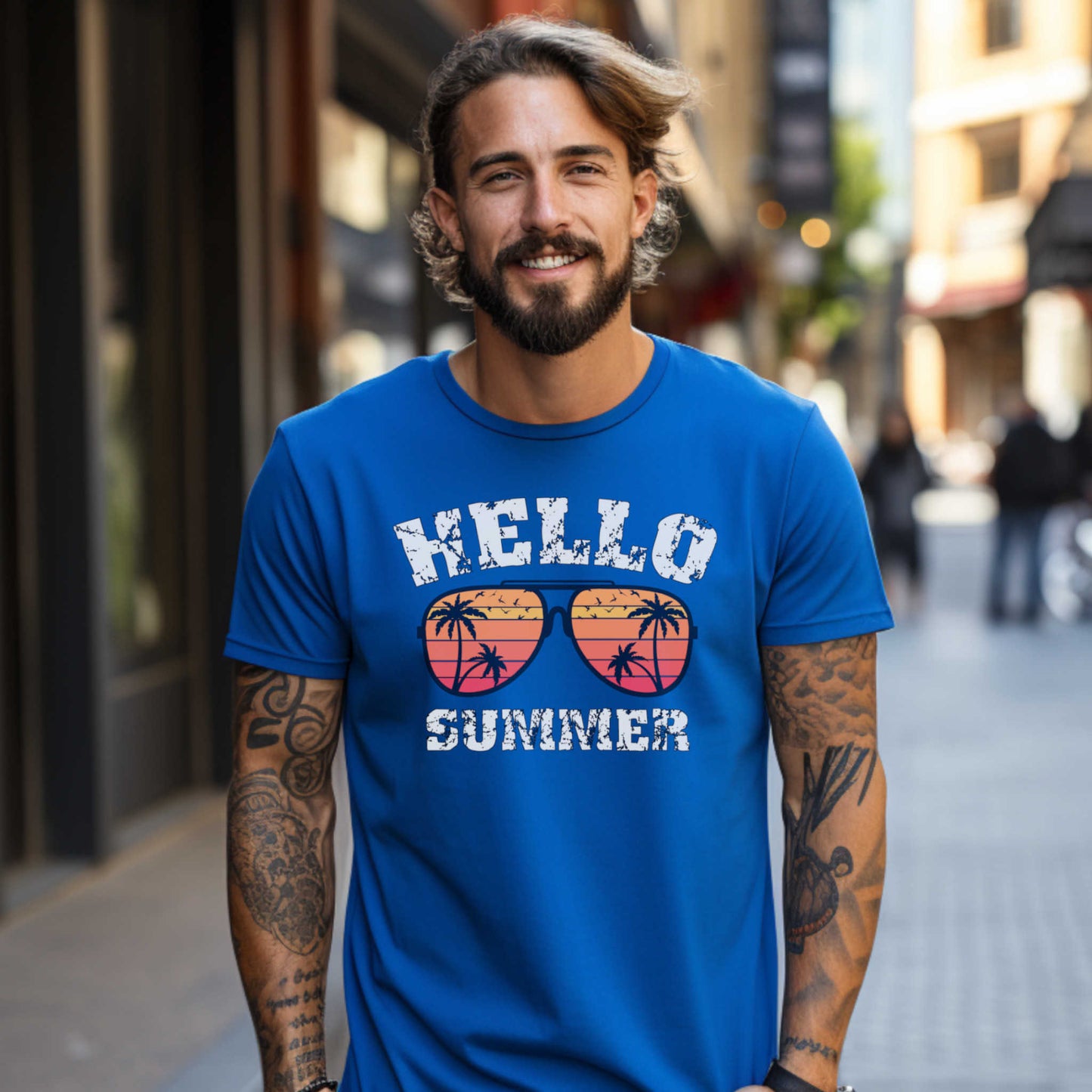 Hello Summer T-shirt, Fun Summer Vacation Tee, Perfect Outdoor Wear, Ideal Summer Gift