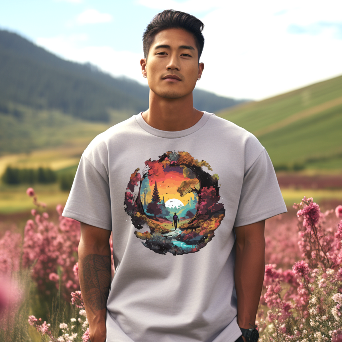 Nature Lover Scenic Graphic T-Shirt