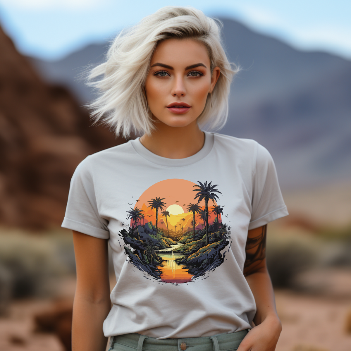 Desert Oasis Graphic T-Shirt
