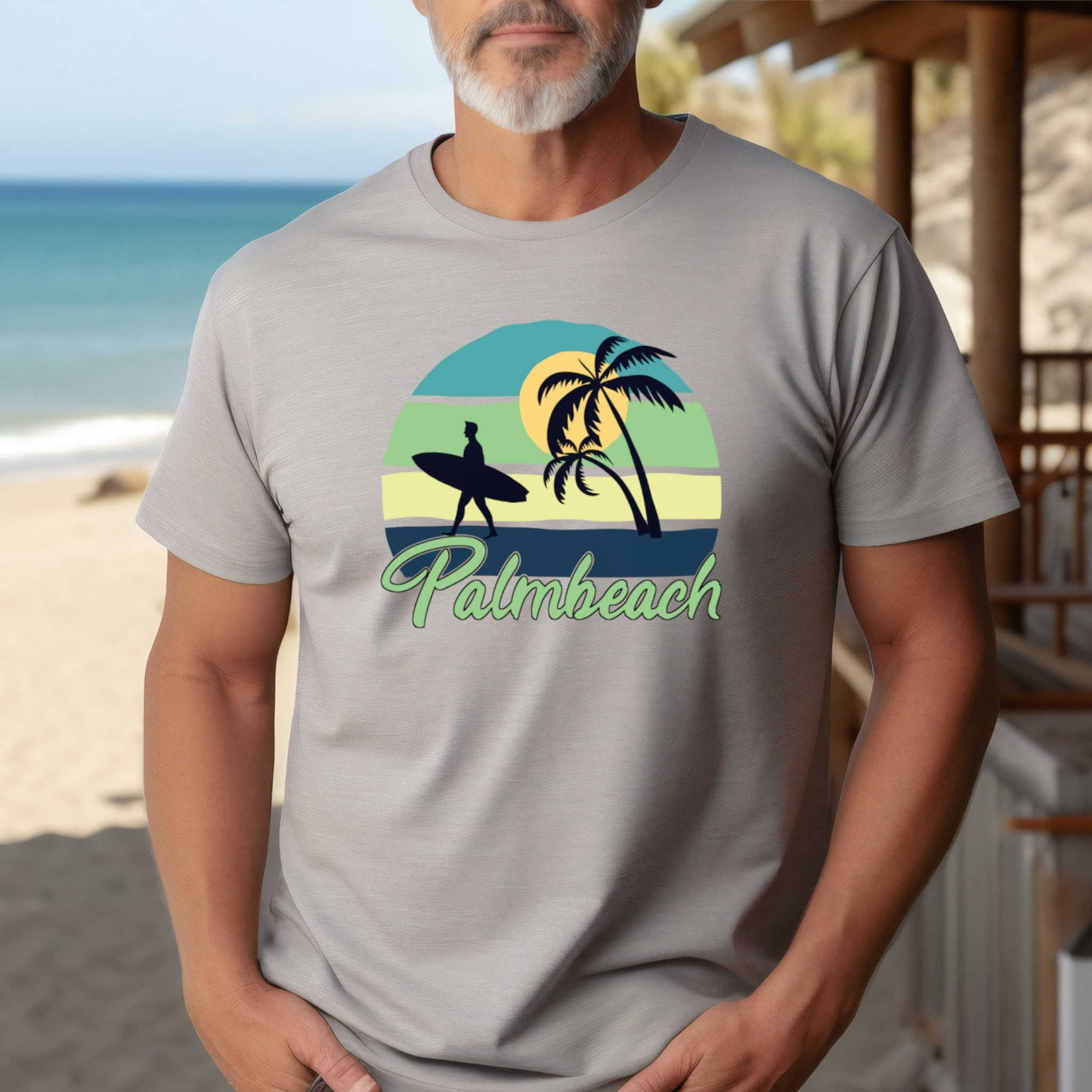 Palmbeach Summer T-Shirt, Beach Vacation Shirt.