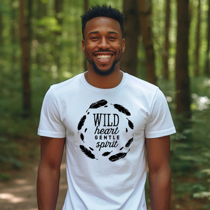 T-shirt for Camping. Wild Heart Gentle Spirit.