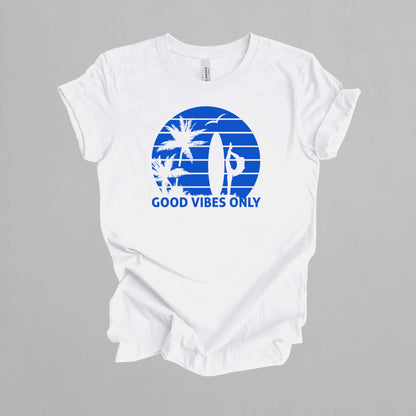 Good Vibes Only T-shirt for Women, Summer Vacation Outdoor Tee.