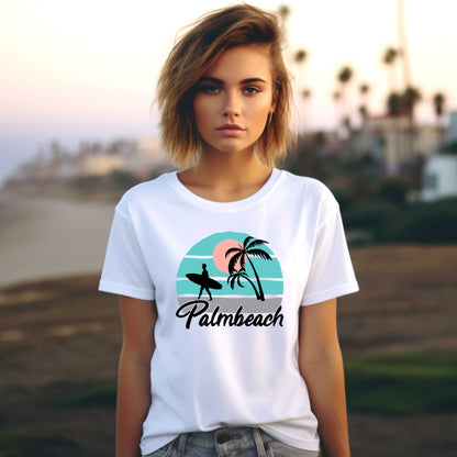 Palmbeach Summer T-Shirt, Beach Vacation Shirt.