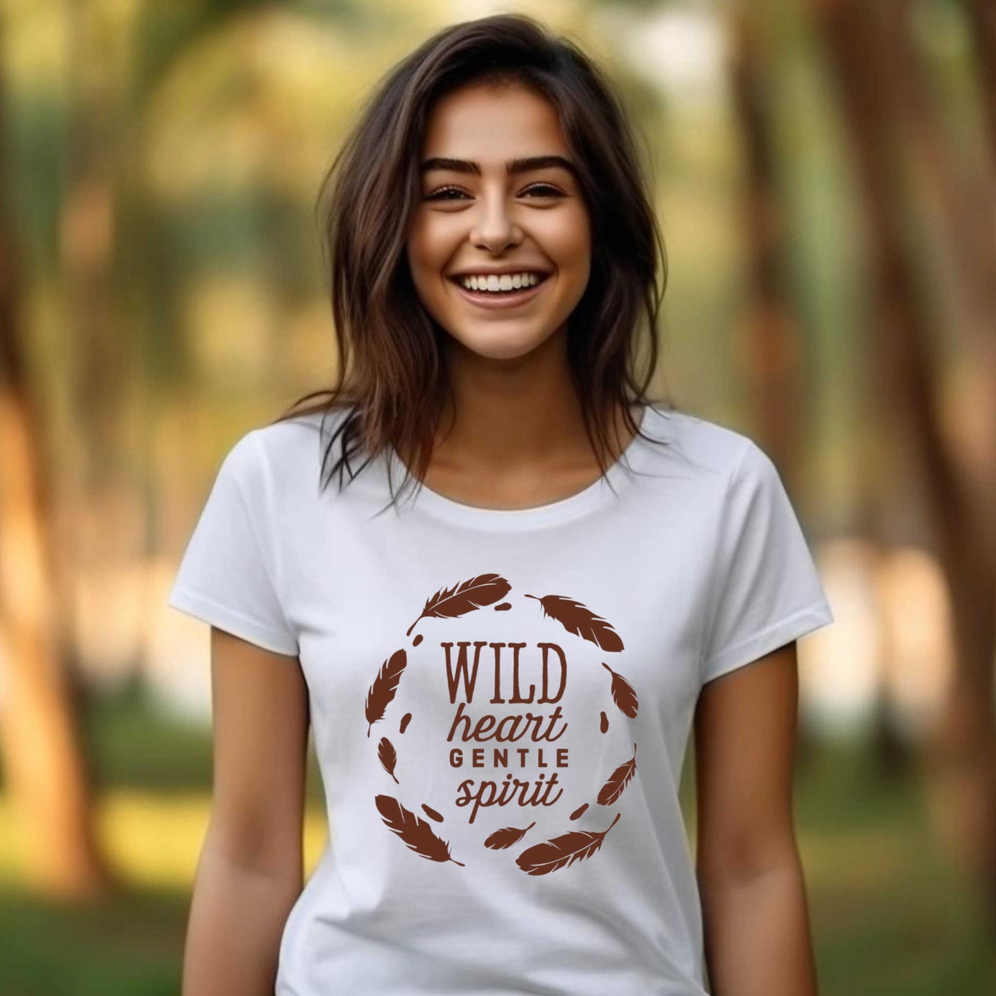 T-shirt for Camping. Wild Heart Gentle Spirit.