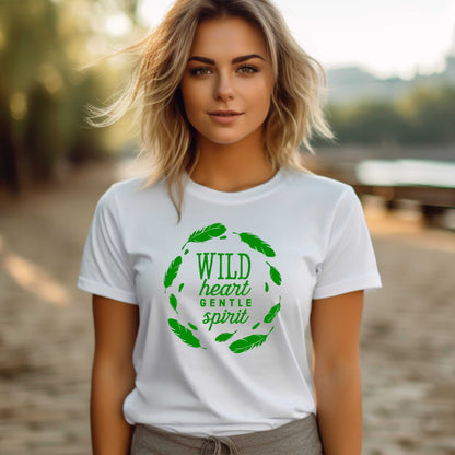 T-shirt for Camping. Wild Heart Gentle Spirit.