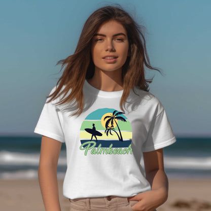 Palmbeach Summer T-Shirt, Beach Vacation Shirt.