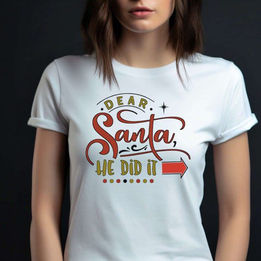 T-shirt for Christmas. Dear Santa, He did it.