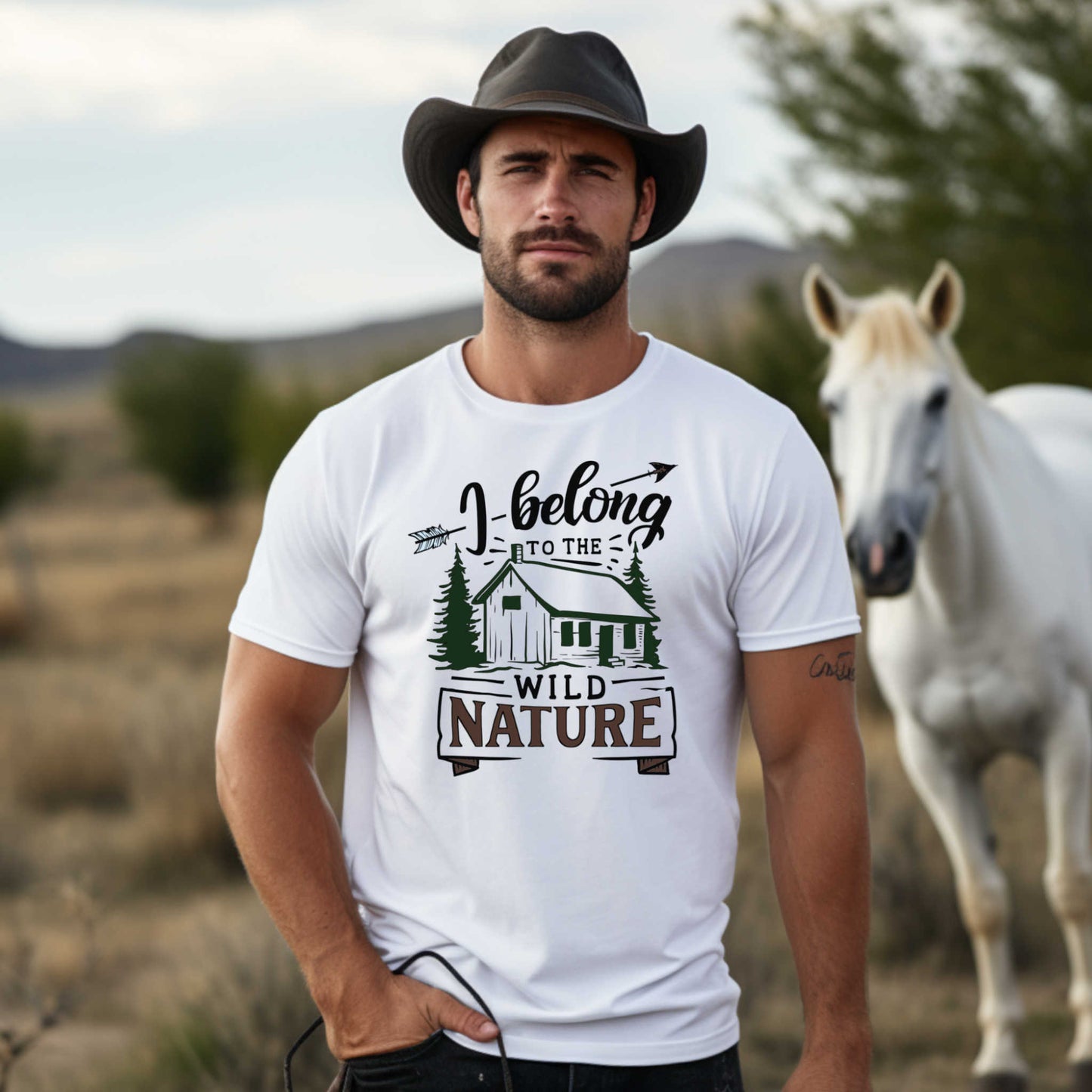 Camping Adventure T-Shirt. I Belong to the Wild Nature.