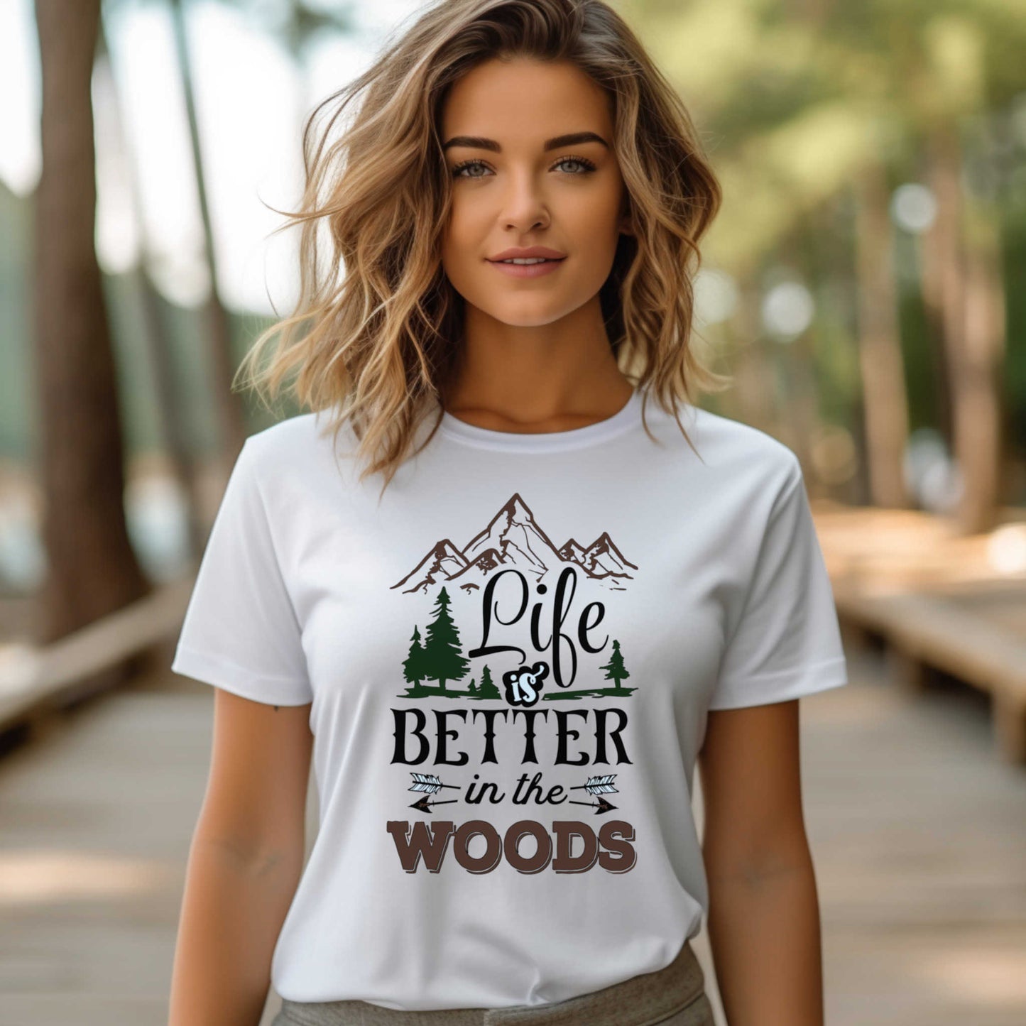 Camping T-Shirt. Life is Better in the Woods.