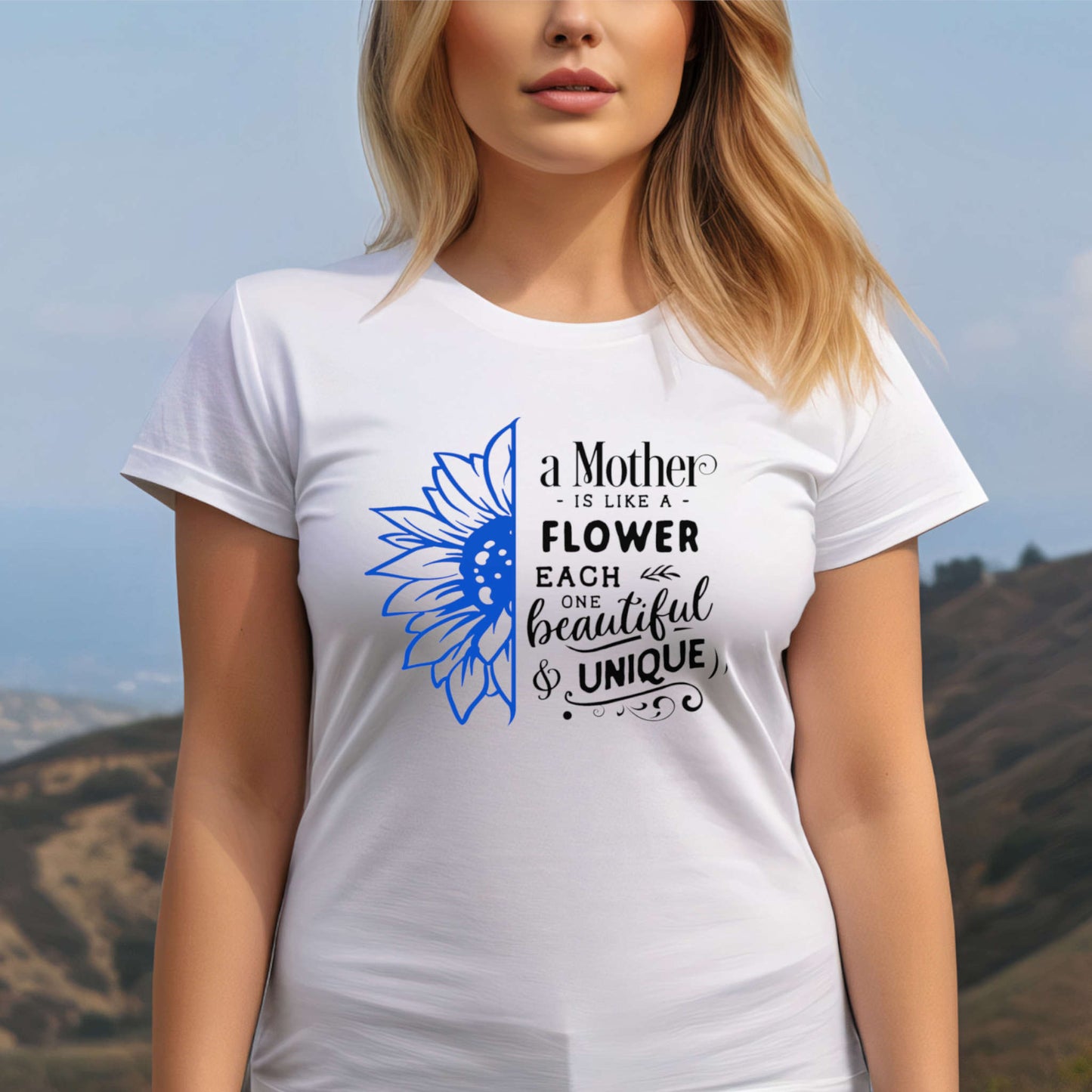 Mother Gift T-shirt. A Mother is like a Flower.