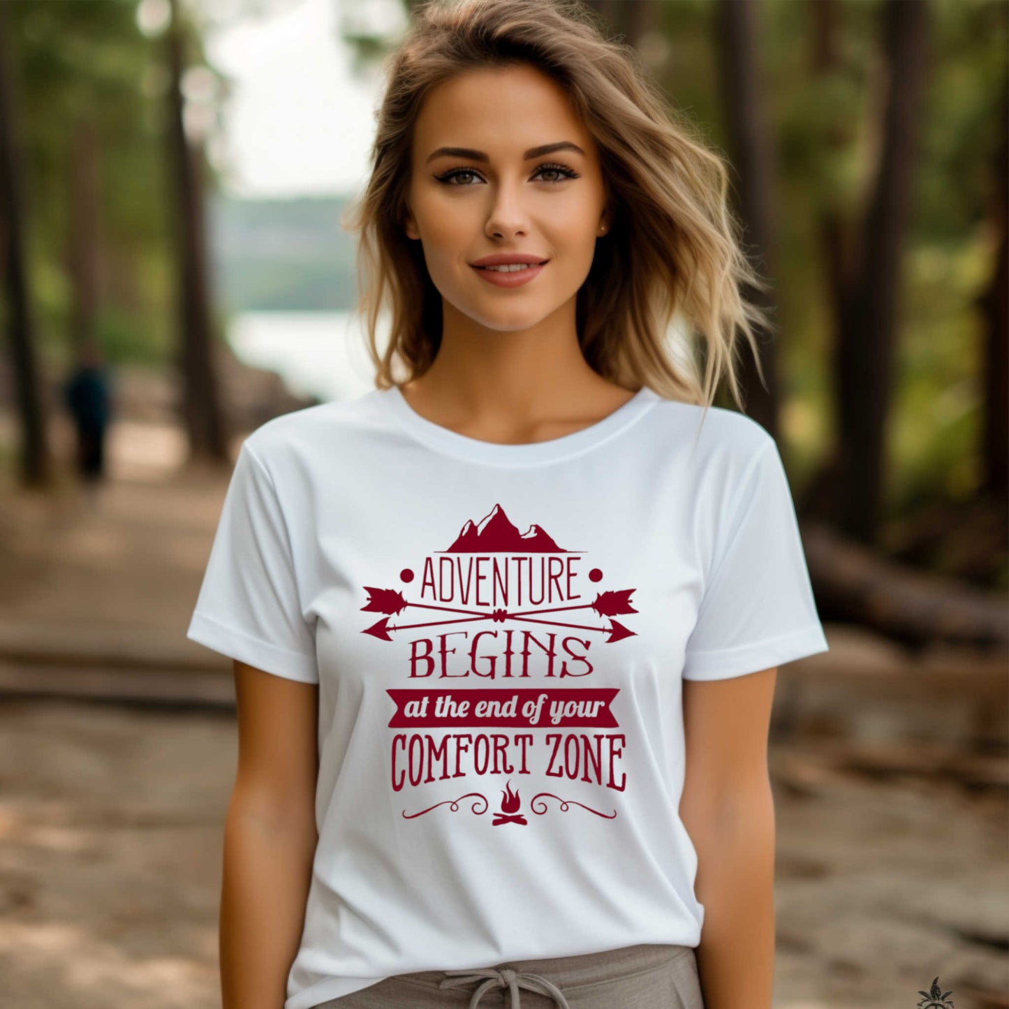 Adventures Camping T-shirt. Adventure Begins at the end of your Confort Zone.